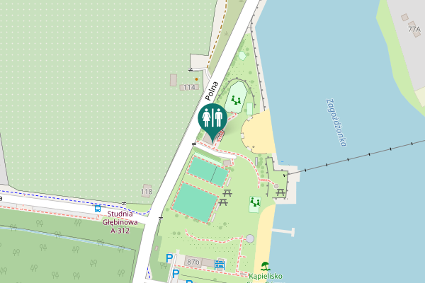 Map showing location of Polna 81 Toilet
