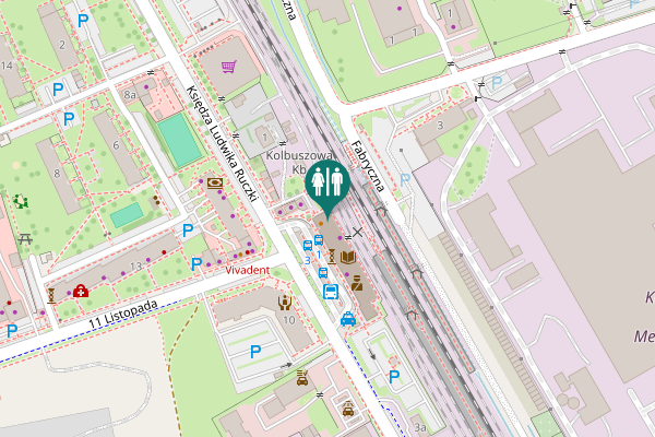 Map showing location of Księdza Ludwika Ruczki 3 Toilet