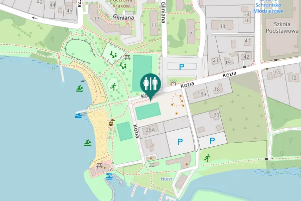Map showing location of Kozia Toilet