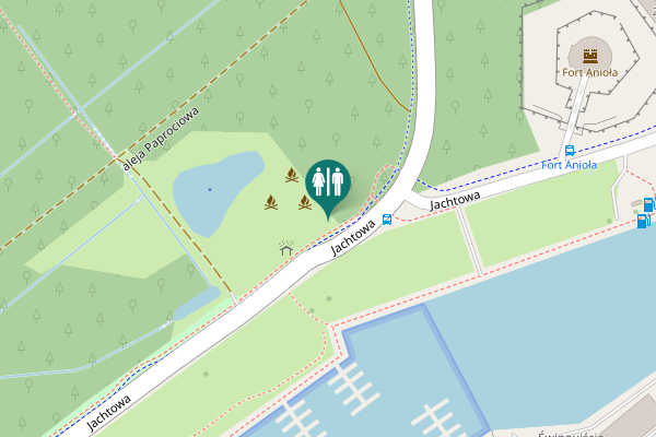 Map showing location of Jachtowa Toilet
