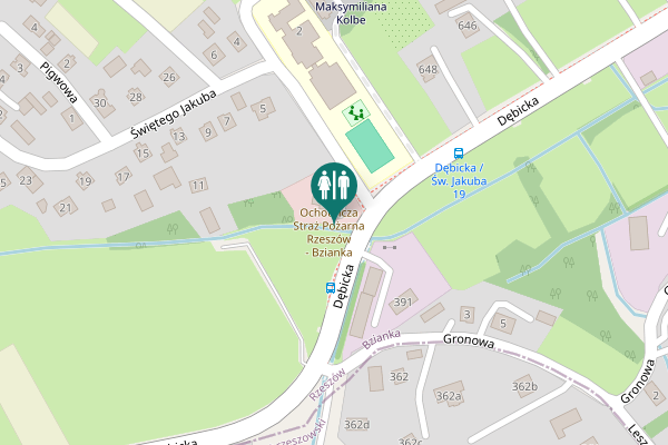 Map showing location of Świętego Jakuba 1 Toilet