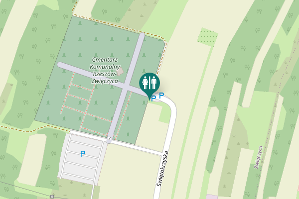Map showing location of Rzeszów Toilet