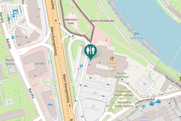 Map showing location of Marii Konopnickiej 28 Toilet