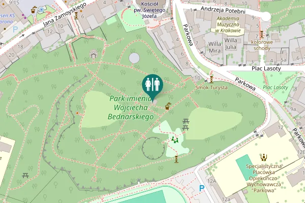 Map showing location of Parkowa 8 Toilet