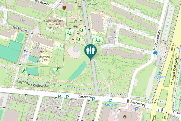 Map showing location of Osiedle Bronowice Nowe Toilet