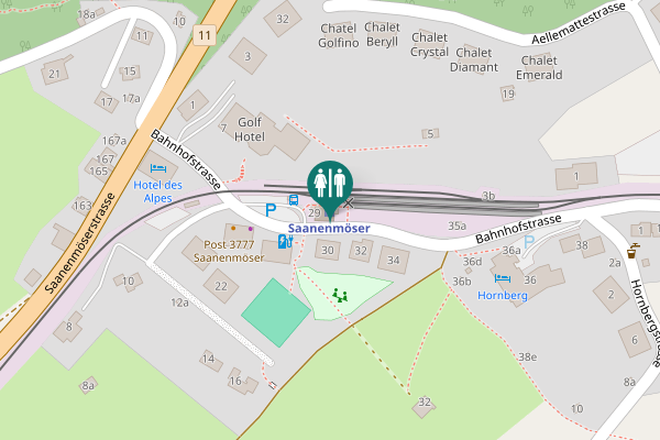 Map showing location of Bahnhofstrasse 29 Toilet