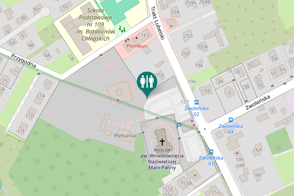 Map showing location of Trakt Lubelski 159 Toilet