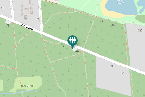 Map showing location of Zamiejska Toilet