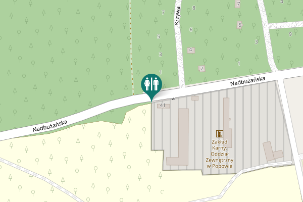 Map showing location of Nadbużańska 39 Toilet