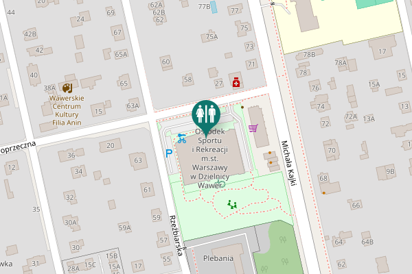 Map showing location of V Poprzeczna 22 Toilet