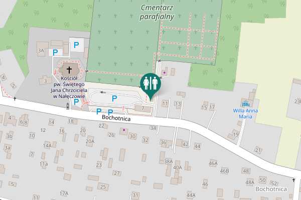 Map showing location of Bochotnica 7 Toilet