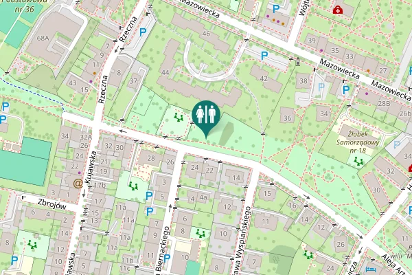 Map showing location of Aleja Artura Grottgera 22 Toilet