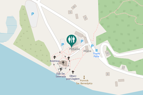 Map showing location of 6 Toilet