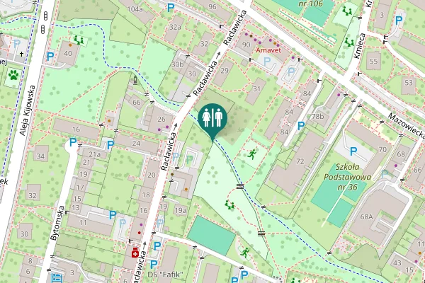 Map showing location of Racławicka 21 Toilet