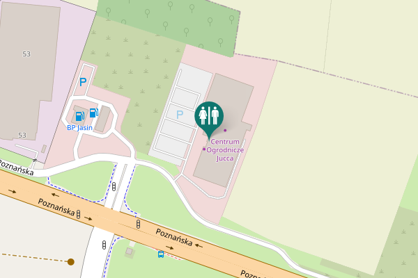 Map showing location of Poznańska 57 Toilet