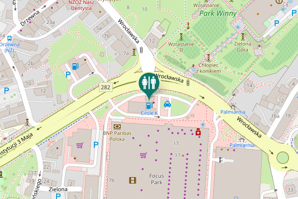 Map showing location of Aleja Konstytucji 3 Maja 20 Toilet