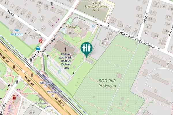 Map showing location of Prosta 35 Toilet