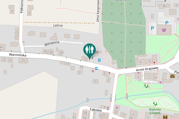 Map showing location of Warmińska 12 Toilet