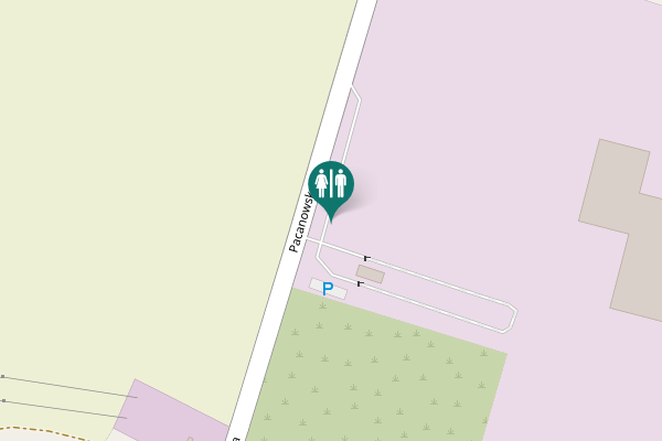 Map showing location of Pacanowska Toilet