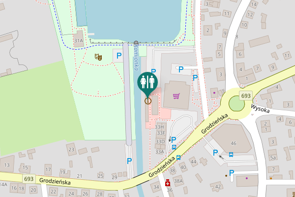 Map showing location of Grodzieńska 31 Toilet