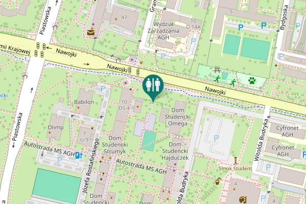 Map showing location of Józefa Rostafińskiego 10 Toilet