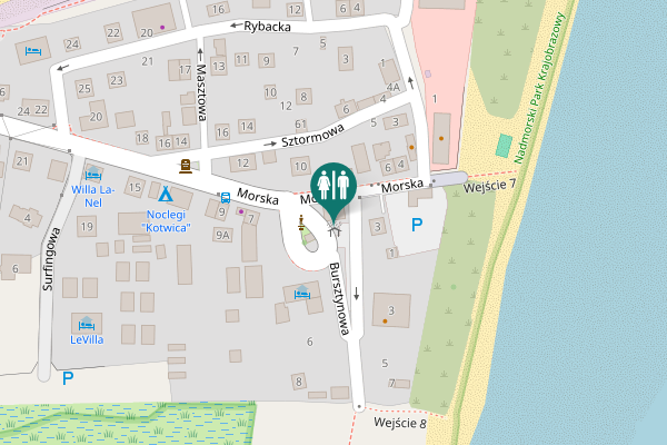 Map showing location of Morska 5 Toilet