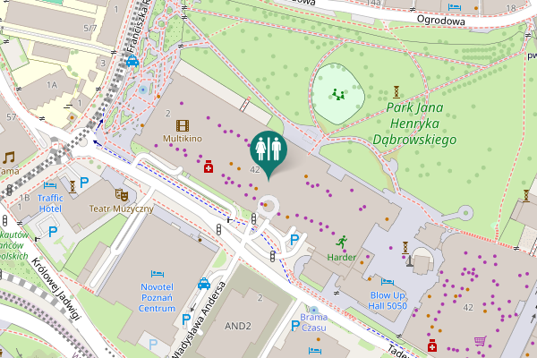 Map showing location of Półwiejska 42 Toilet