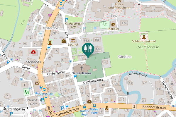 Map showing location of Kirchstrasse 17 Toilet