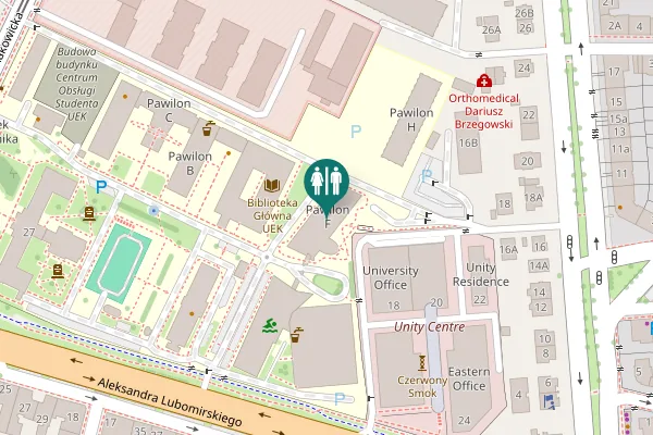 Map showing location of Rakowicka 27 Toilet