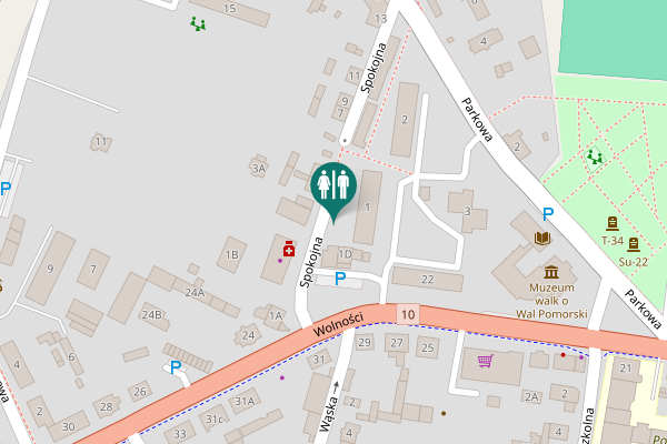 Map showing location of Spokojna 3 Toilet