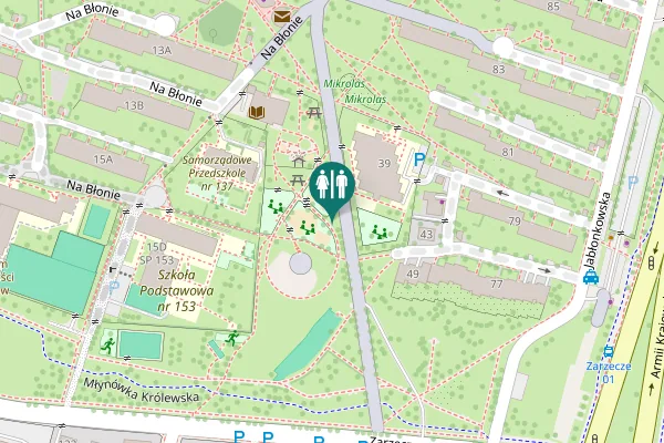Map showing location of Osiedle Bronowice Nowe Toilet