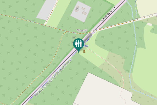 Map showing location of Konduktorska Toilet