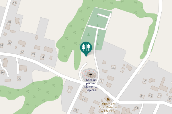 Map showing location of Skalnik Toilet