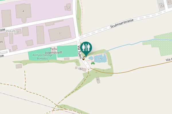 Map showing location of Via Tuleu 142 Toilet