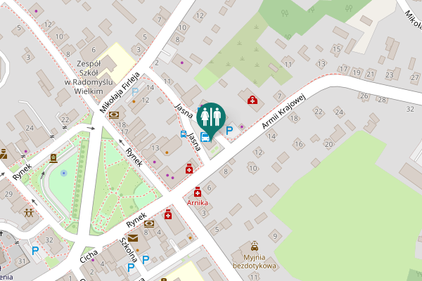 Map showing location of Armii Krajowej 1 Toilet