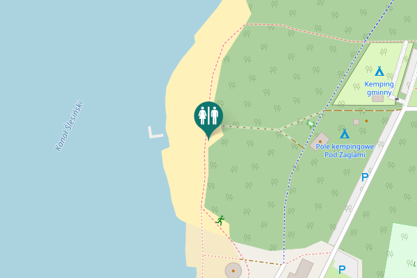 Map showing location of Leśna 1 Toilet