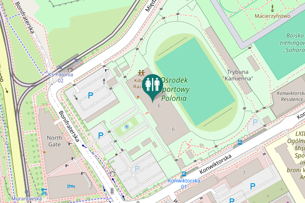 Map showing location of Konwiktorska 6 Toilet