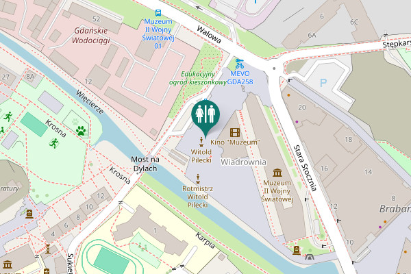 Map showing location of Plac Władysława Bartoszewskiego Toilet