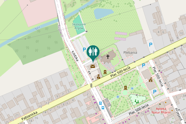 Map showing location of Plac 500-lecia 6 Toilet