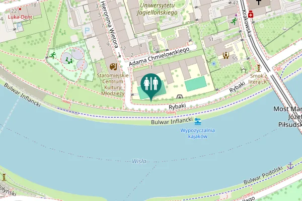 Map showing location of Rybaki Toilet