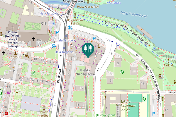 Map showing location of Wrocław Toilet