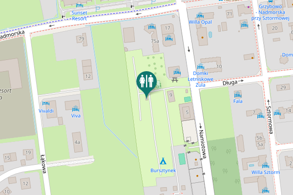 Map showing location of Namiotowa 9 Toilet