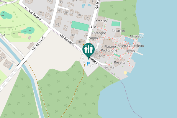 Map showing location of Via Bosconi 11 Toilet