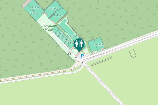Map showing location of Nowy Dwór Mazowiecki Toilet