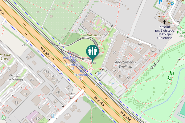 Map showing location of Wielicka 194 Toilet