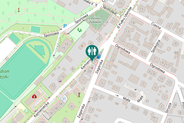 Map showing location of Kamieniecka 4 Toilet