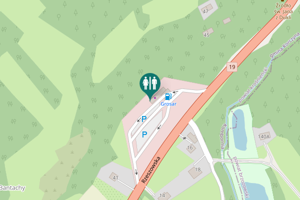 Map showing location of Rzeszowska 43 Toilet