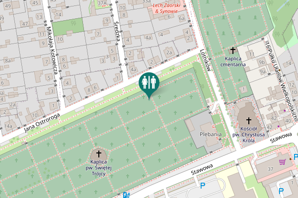 Map showing location of Jana Ostroroga 2 Toilet
