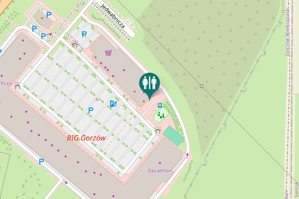 Map showing location of Jedwabnicza 2/4 Toilet