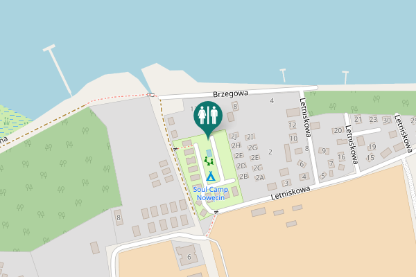 Map showing location of Letniskowa 1 Toilet